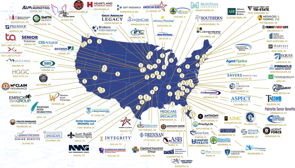 Project Blue Angels Partner Map